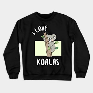 Cute Koala on tree Branch Crewneck Sweatshirt